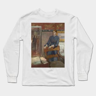 Helene Rouart in her Father's Study by Edgar Degas Long Sleeve T-Shirt